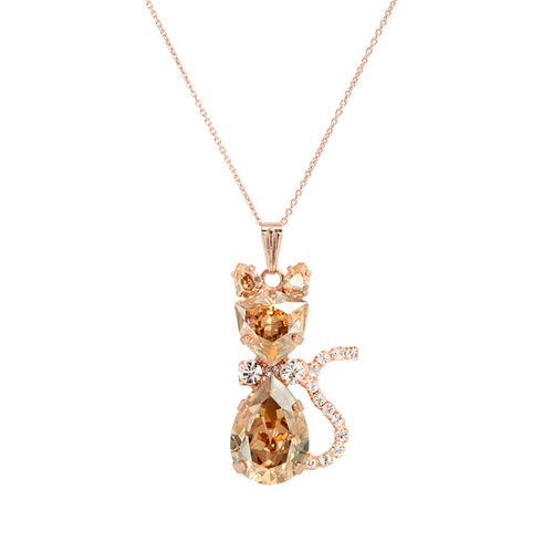 Кулон "Saulainā Kaķene (Golden Shadow)" с кристаллами Swarovski™